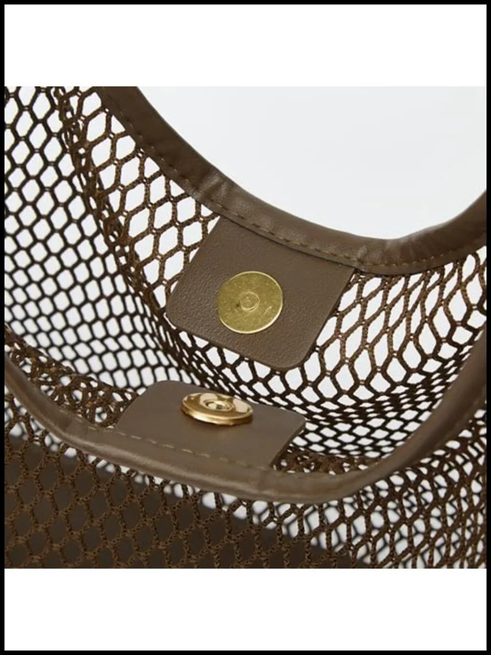 Large Mesh Hobo Bag for Women with Inner Pouch, Magnetic Closure, Lightweight